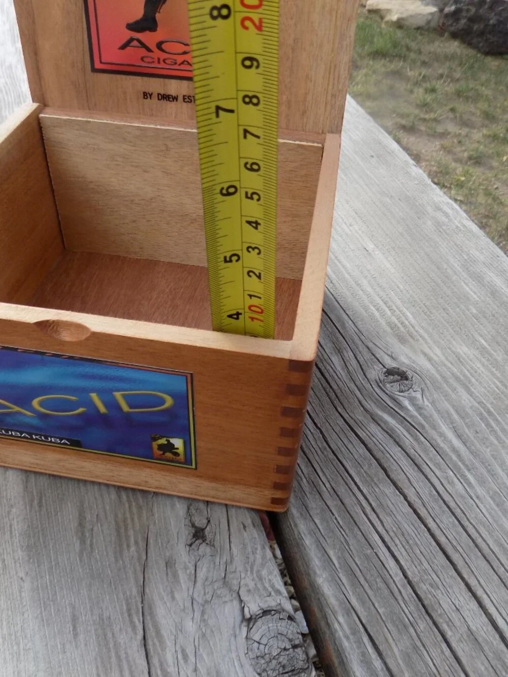 Acid Kuba Grande Empty Wood Cigar Box 8